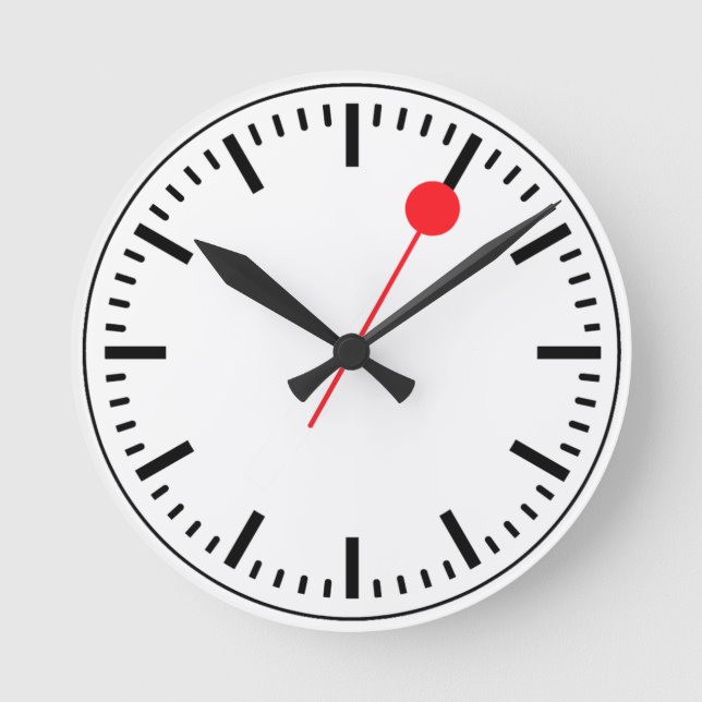 Schweiz järnvägsklocka rund klocka (Framsida)