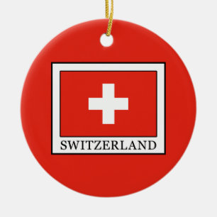 Schweiz Julgransprydnad Keramik