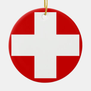 Schweiz Julgransprydnad Keramik