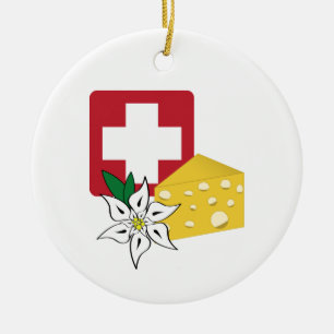 Schweiz Julgransprydnad Keramik