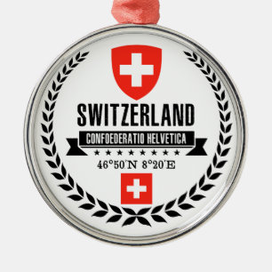 Schweiz Julgransprydnad Metall