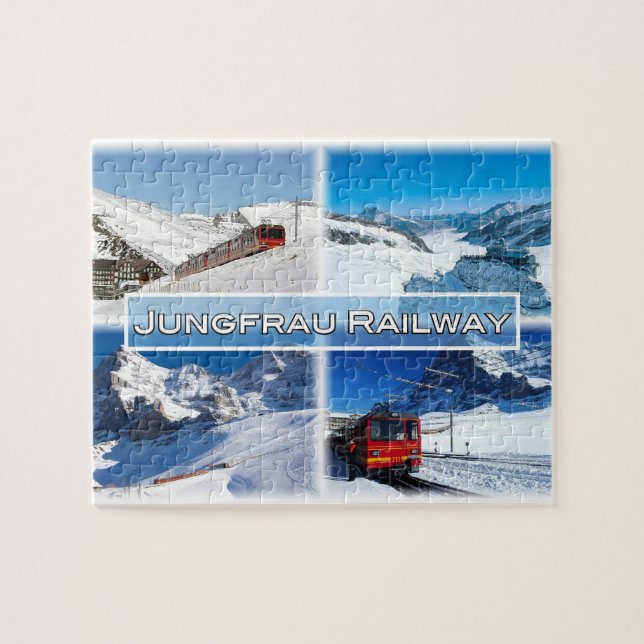 Schweiz - Jungfrau Railway - Pussel (Horisontell)