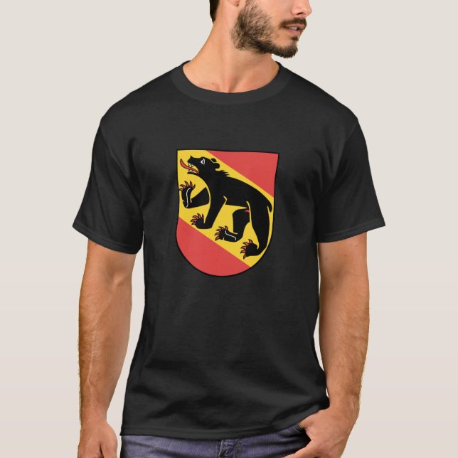 Schweiz Kanton Bern Hauptstadt Wappen Schild T Shirt (Framsida)