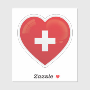Schweiz Kärlek Flagga Klistermärken