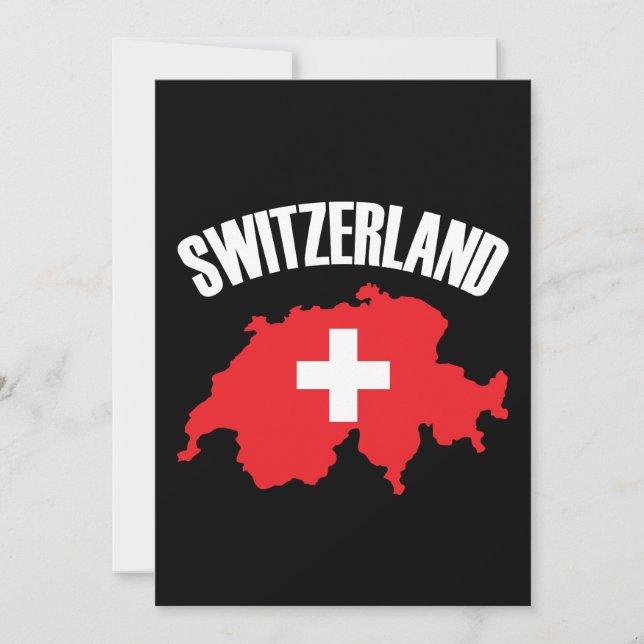 Schweiz Karta Flagga (Framsida)