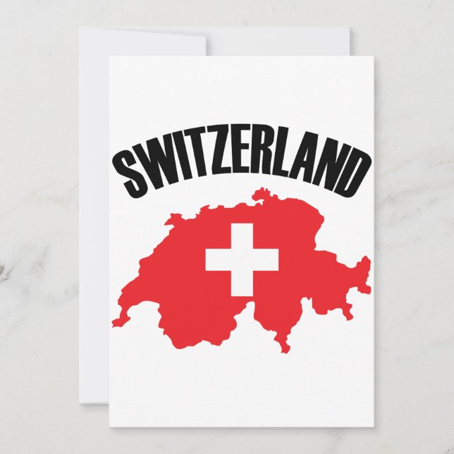 Schweiz Karta Flagga (Framsida)