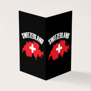 Schweiz Karta Flagga Kort