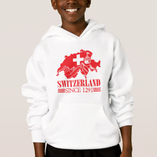 Schweiz Karta Flagga sedan 1291 T Shirt