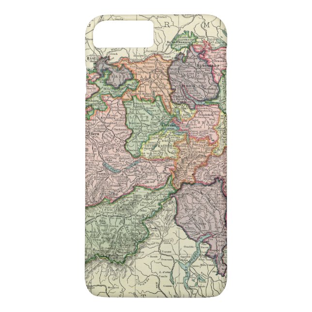 Schweiz Karta iPhone 7 Plus knappt där Case-Mate iPhone Skal (Baksida)