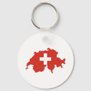 Schweiz Land Flagga Nyckelring