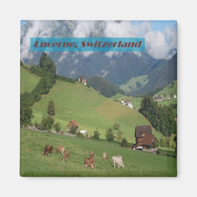 Schweiz Landsbygd Magnet (Framsidan)