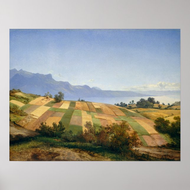 Schweiz landskap vid Alexandre Calame Poster (Framsidan)