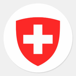 Schweiz landskapsvapen symbol emblem runt klistermärke
