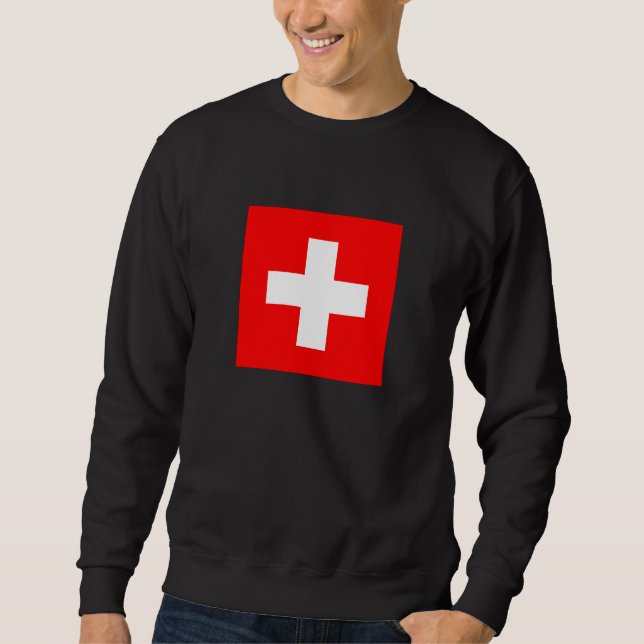 Schweiz Lång Ärmad Tröja (Framsida)