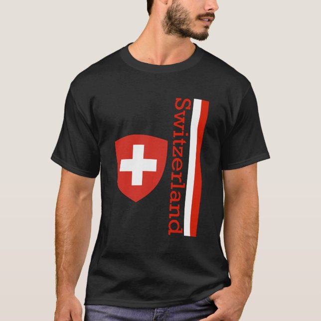 Schweiz Långärmad Shirt T (Framsida)