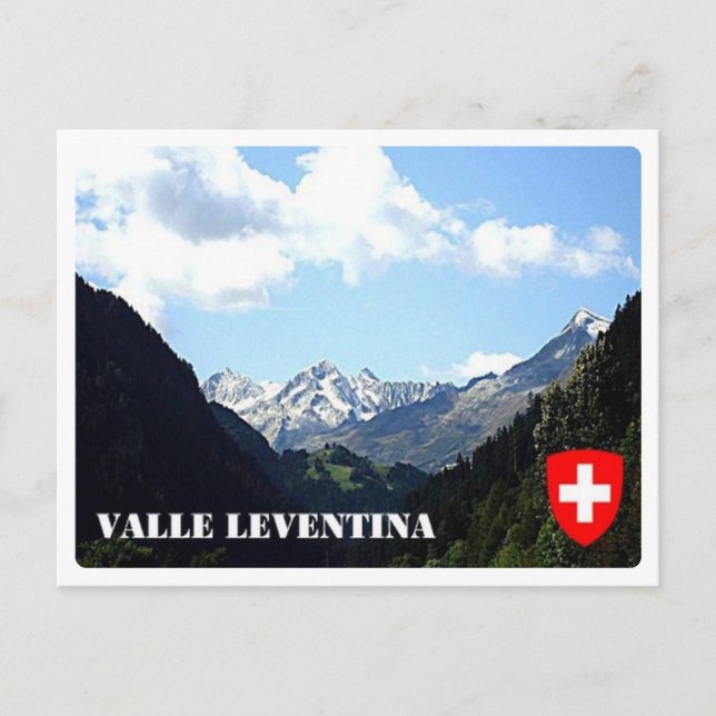 Schweiz - Leventina Valley - Vykort (Framsida)