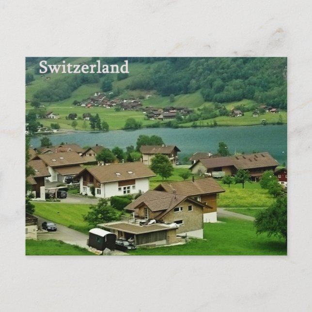 Schweiz liggande vykort (Framsida)