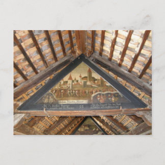 Schweiz, Lucerne, Chapel Bridge-målningar Vykort