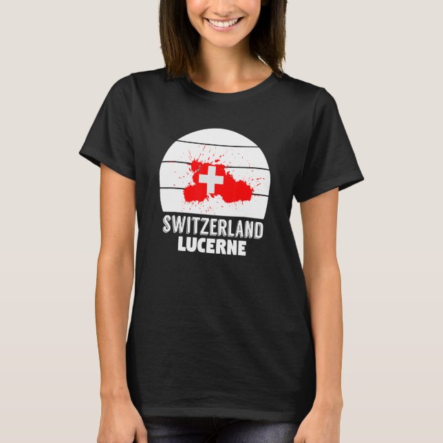 Schweiz Lucerne T Shirt (Framsida)