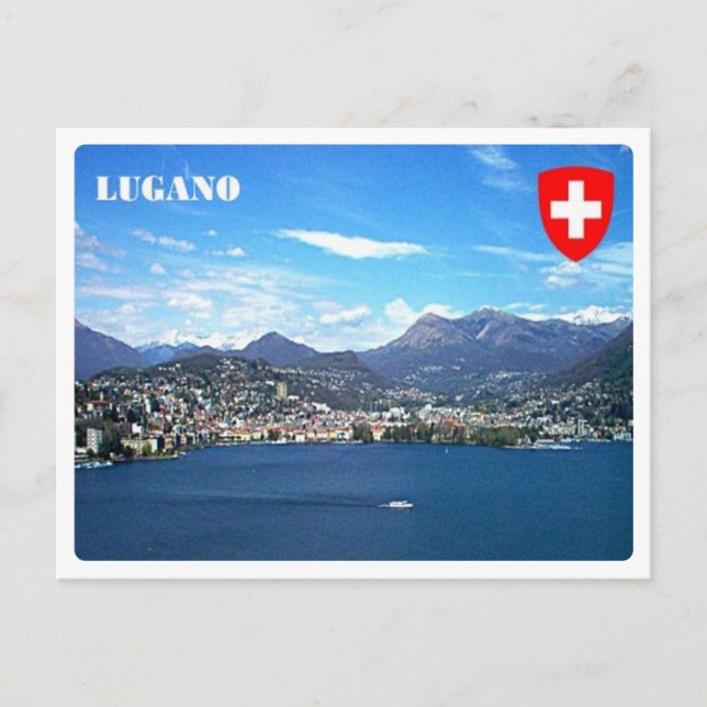 Schweiz - Lugano - Vykort (Framsida)