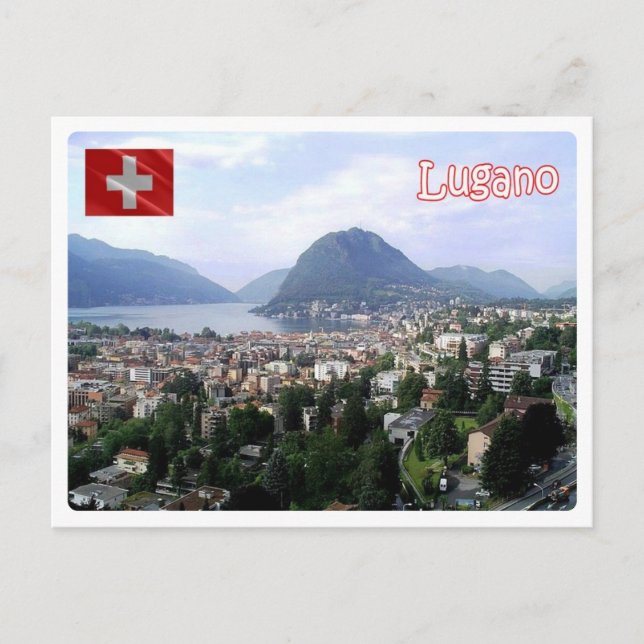 Schweiz - Lugano - Vykort (Framsida)