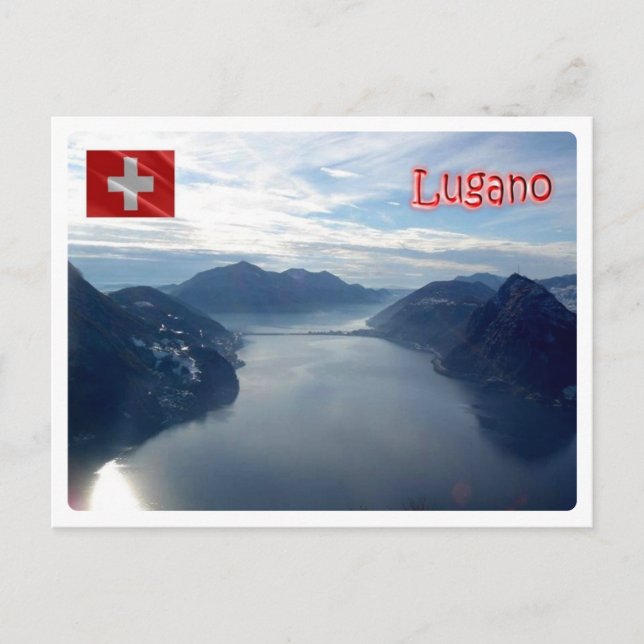 Schweiz - Lugano - Vykort (Framsida)
