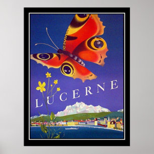 Schweiz Luzern Resa Vintage affisch