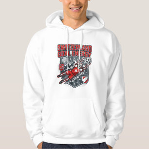 Schweiz Mål Energi Skelett Anfallare Nationer B Hoodie
