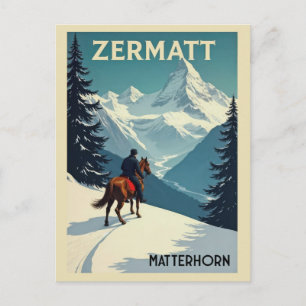 Schweiz Matterhorn Schweiz Alperna Vintage Resa Vykort