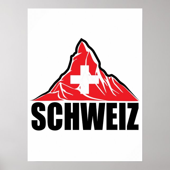 Schweiz Matterhorn Switzerland Poster (Framsidan)