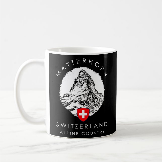 Schweiz Matterhorn Xo4U Original Kaffemugg (Vänster)