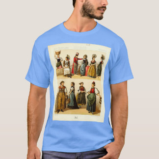 Schweiz mode och livsstil 1800-talet H T Shirt