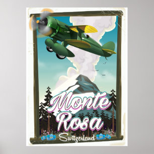 Schweiz Monta Rosa Travel-affisch Poster