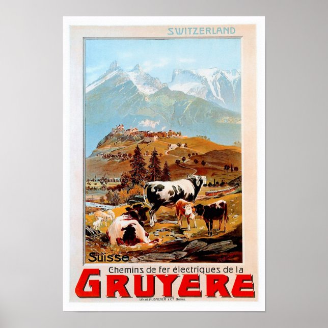 Schweiz Mountain Poster (Framsidan)