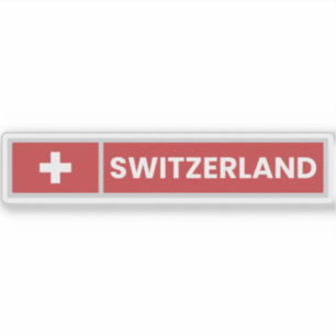 Schweiz National Flagga Klistermärken