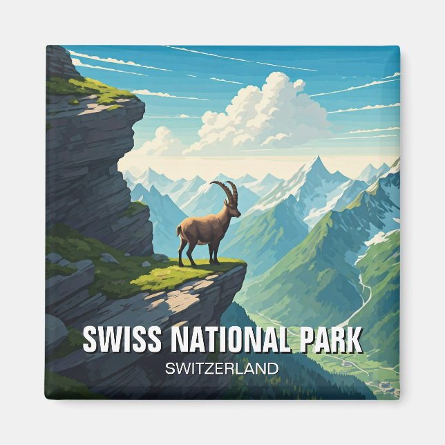Schweiz nationalpark magnet (Framsidan)