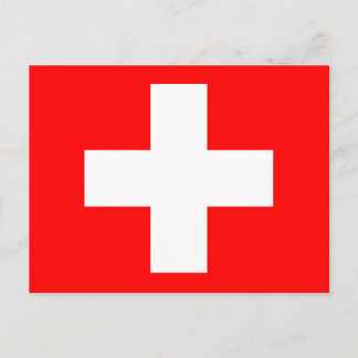 Schweiz nationella Flagga Vykort