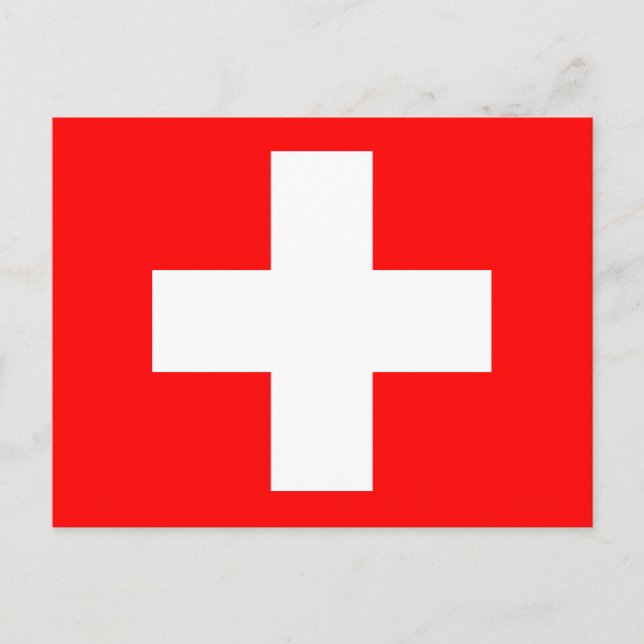 Schweiz nationella Flagga Vykort (Framsida)
