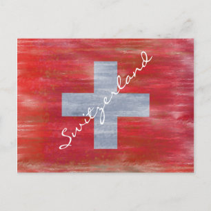 Schweiz nödlidande schweiziska flagga vykort
