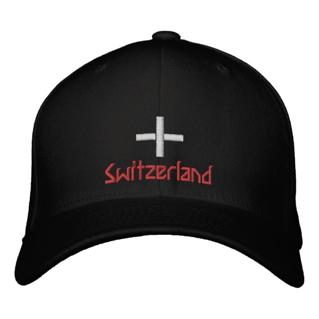 Schweiz och Schweiz Flagga mode/patrioter Broderad Keps (Framsida)