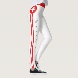Schweiz och Schweiz Flagga, mode, rese/sport fläk Leggings