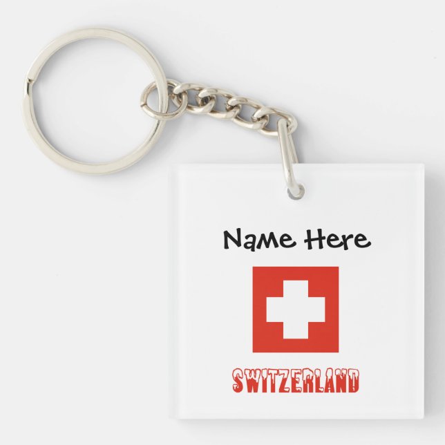 Schweiz och Schweiziska flaggan Personlig  (Framsidan)