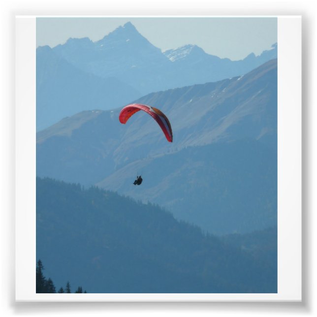 Schweiz Paraglider Fototryck (Framsidan)