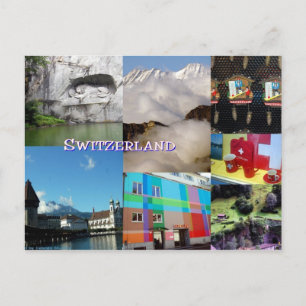 Schweiz Photo Collage Vykort