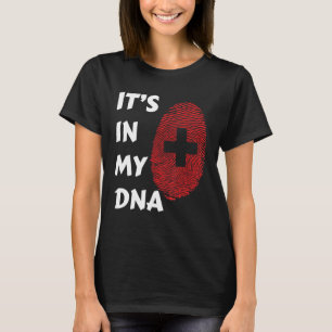 Schweiz Proud Swiss Flagga Statlig flagga Dna Flag T Shirt