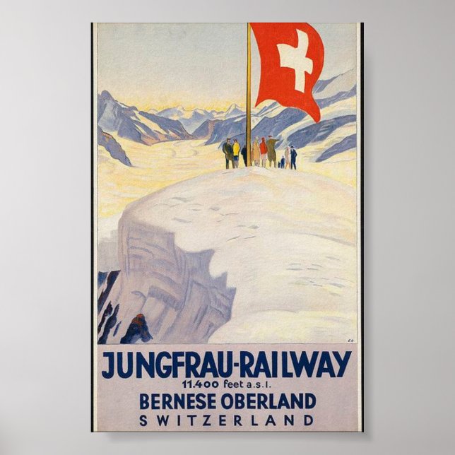 Schweiz Railway Advert Vintage Poster (Framsidan)