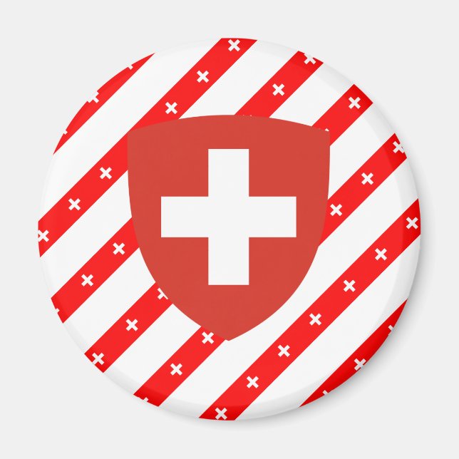 Schweiz rand flagga magnet (Framsidan)