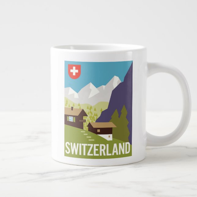Schweiz resebyrå jumbo mugg (Höger)