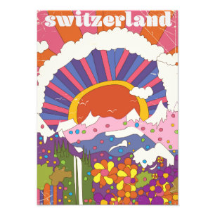 Schweiz Retro reseaffisch Fototryck