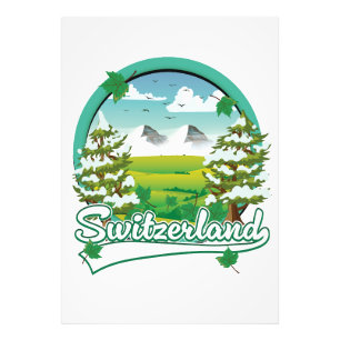Schweiz retro reslogotyp fototryck